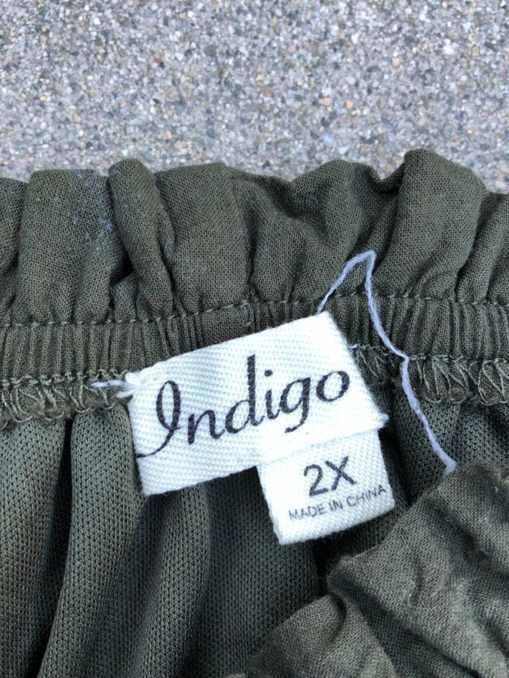 INDIGO Crochet Short Sleeve Dress Women's 2X Green Boho Short - Picture 6 of 10